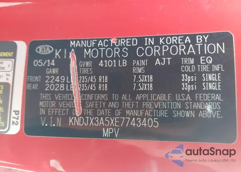 2014 Kia Soul ! z USA, uszkodzony, nr VIN KNDJX3A5XE7743405